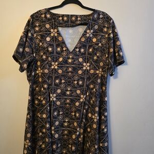 Evil V Crop Circles Short Dress